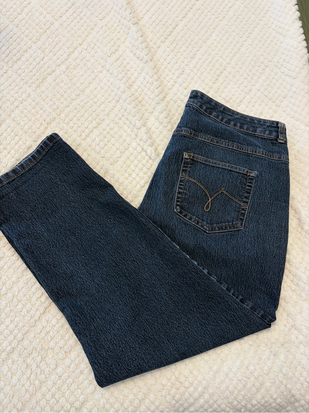 Just My Size Dark Blue Straight Leg woman Jeans 18w short